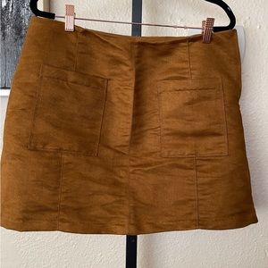 Old Navy Suede Skirt Burnt‎ Ochre